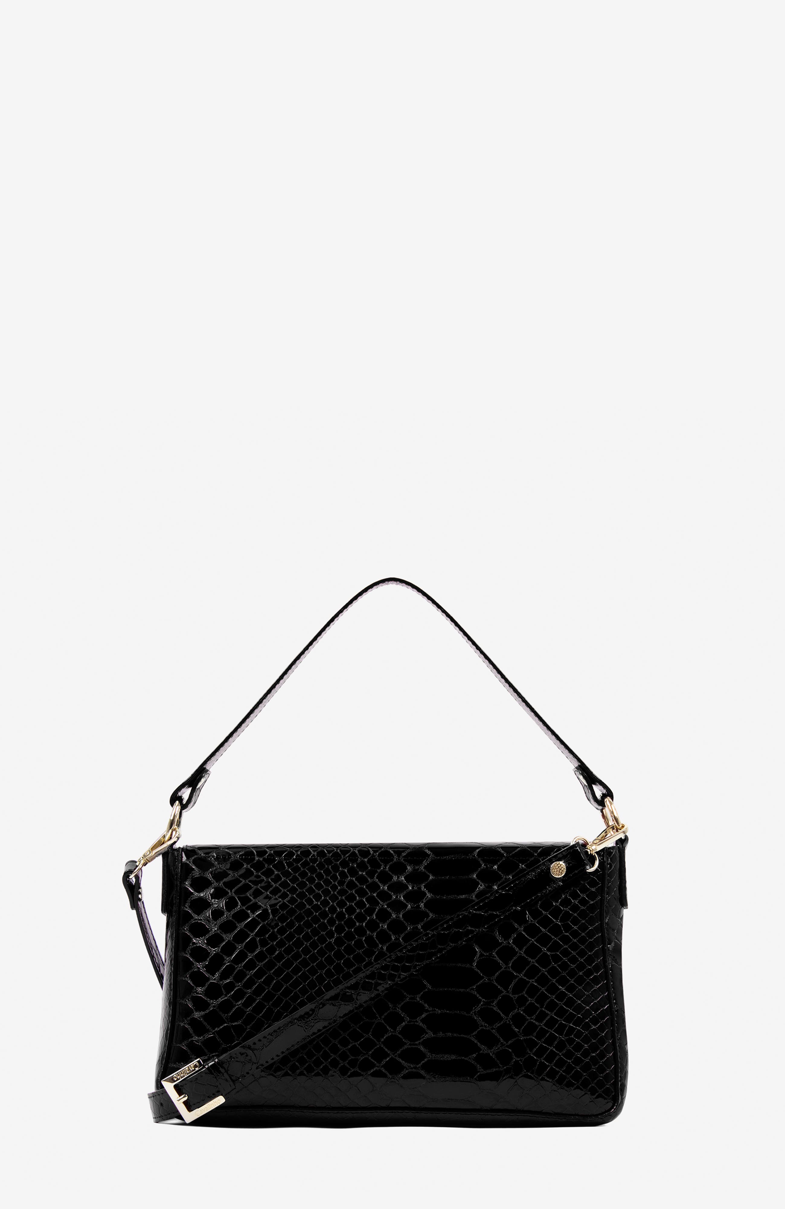 Gallop 515 Patent Leather Handbag, Alternate, color, Black