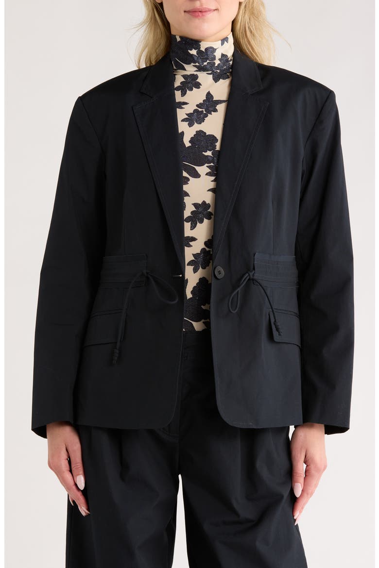 Marisol Cotton Blazer, Main, color, NOIR