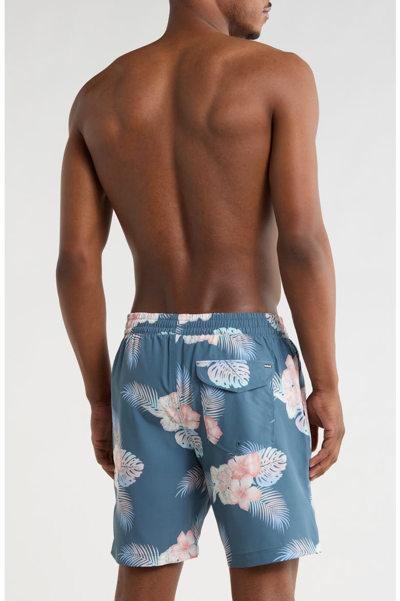 Chicama Volley Swim Trunks, Alternate, color, GREY TEAL