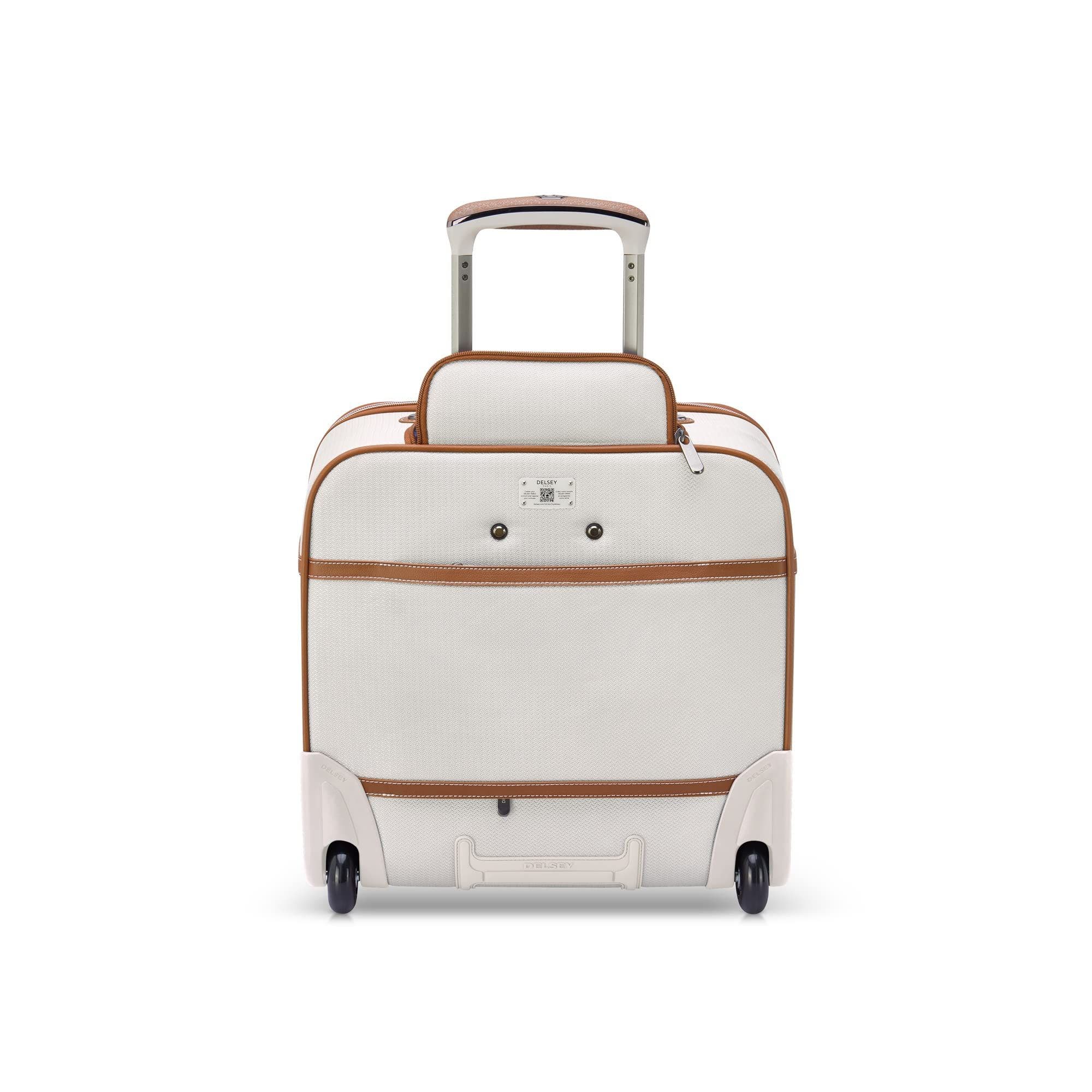 Delsey Paris Chatelet 2.0 Softside Carry on 16 Inch Luggage Under-Seater with 2 Wheels, Alternate, color, Angora