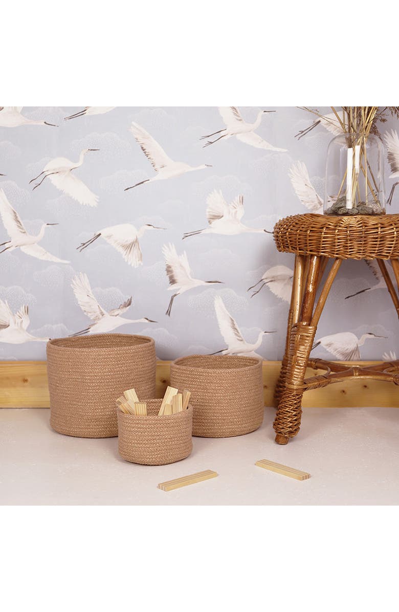 Nattiot Set of 3 Baskets Ilse, Alternate, color, Almond