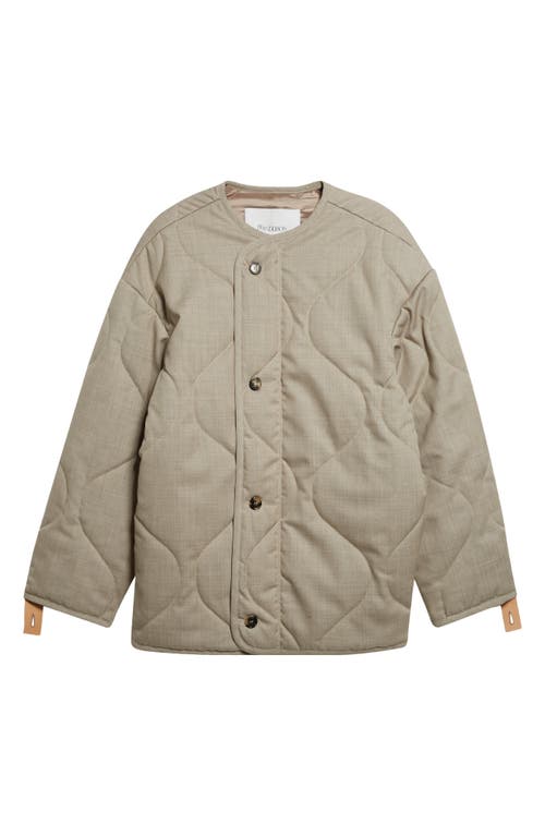 Jw Anderson Mens Clay Melange Quilted Loose-fit Wool Jacket In Gray