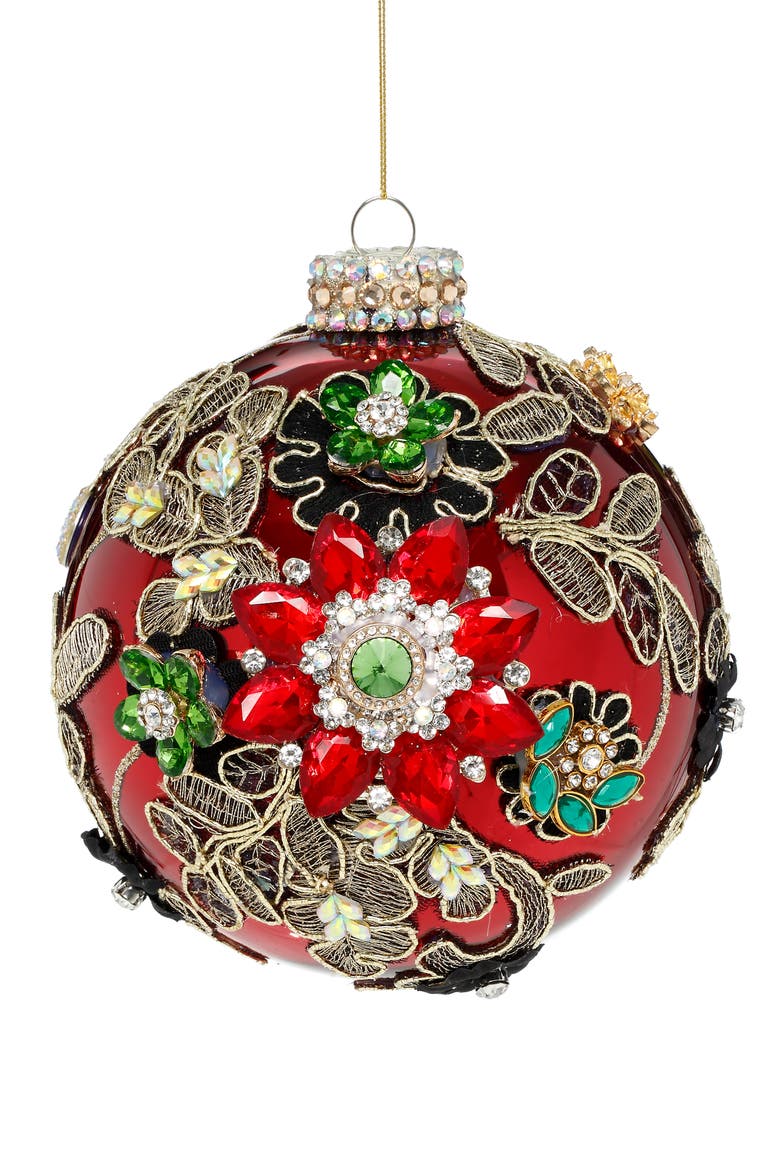 Kings Jewel Ball Ornament, Red, Main, color, Red