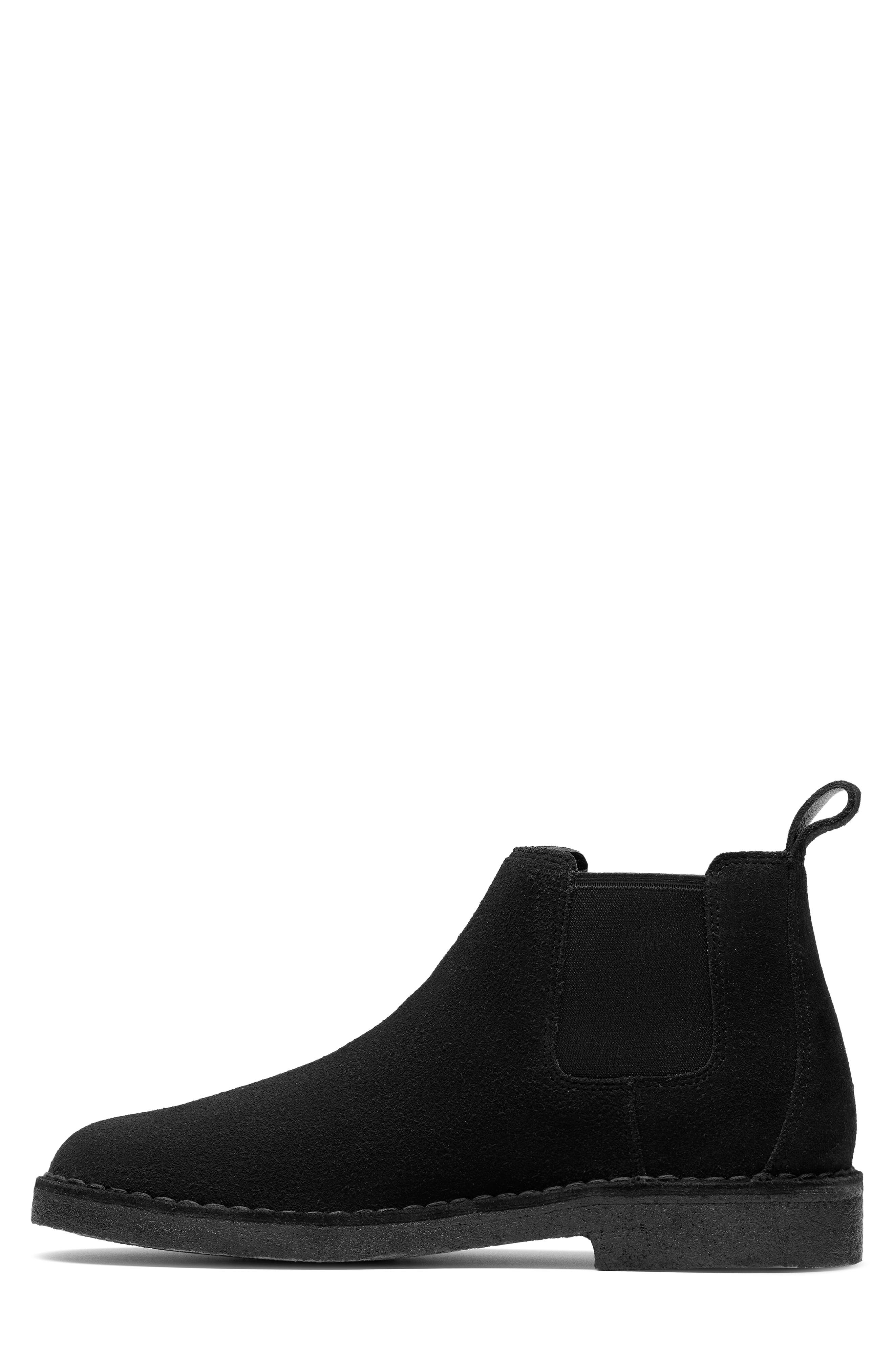 Clarks<sup>®</sup> Originals Desert Chelsea Boot, Alternate, color, Black Suede