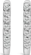 Haus of Brilliance 10K Gold 1/4 Cttw Diamond Double Sided Huggie Hoop Earrings