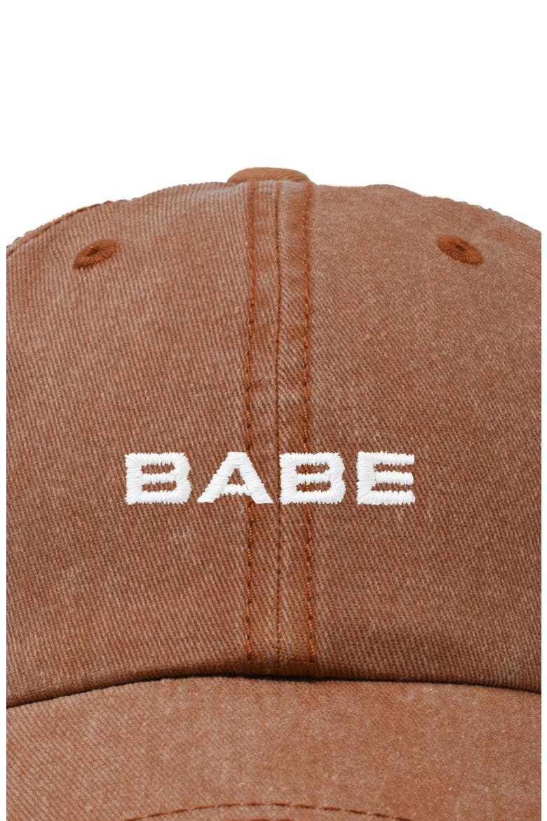 Babe Embroidered Cap, Alternate, color, Washed Orange