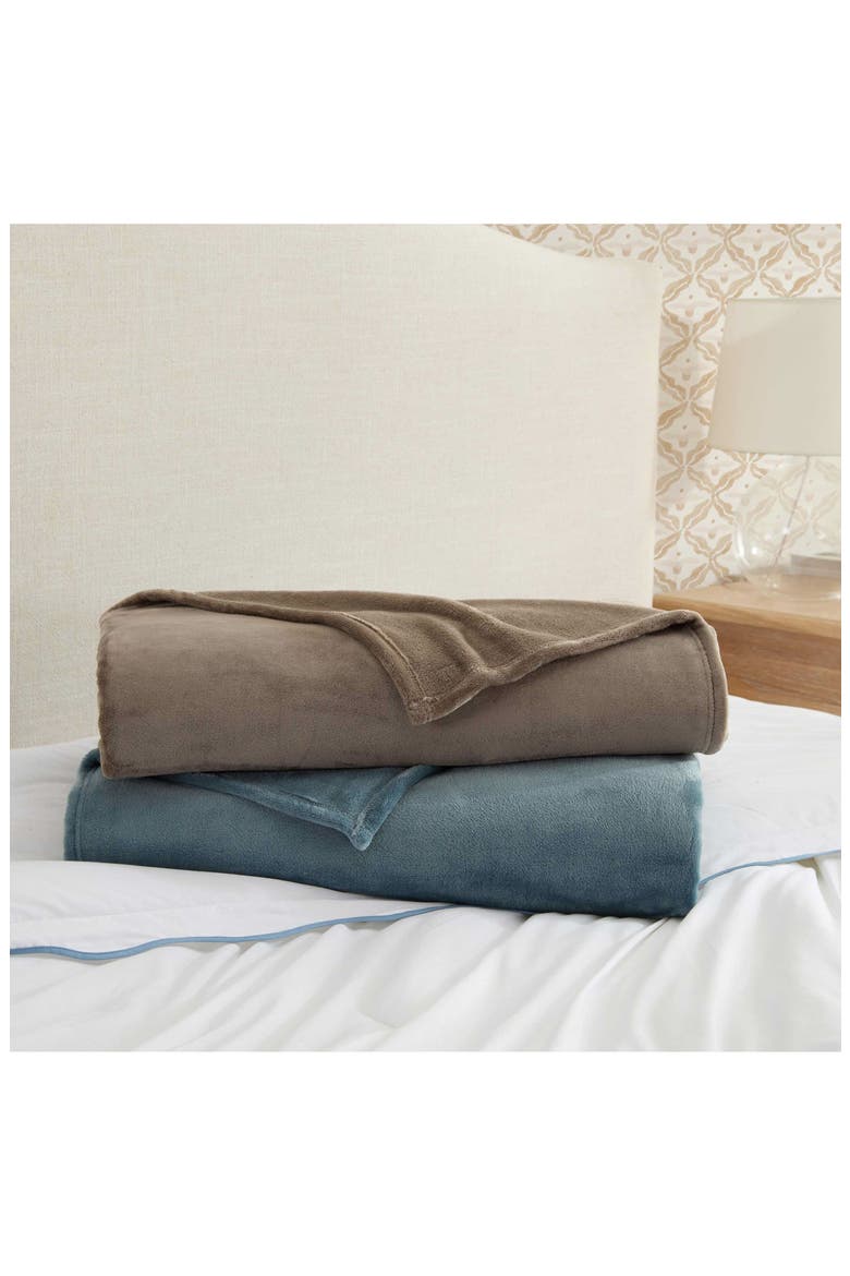 Bedford Microfiber Bed Blanket, Alternate, color, BIRDS NEST BROWN