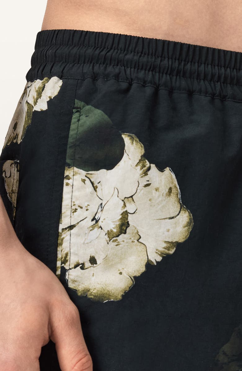 AllSaints Novelle Swim Trunks, Alternate, color, Jet Black