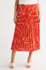 NORDSTROM RACK Chiffon Pleated Midi Skirt
