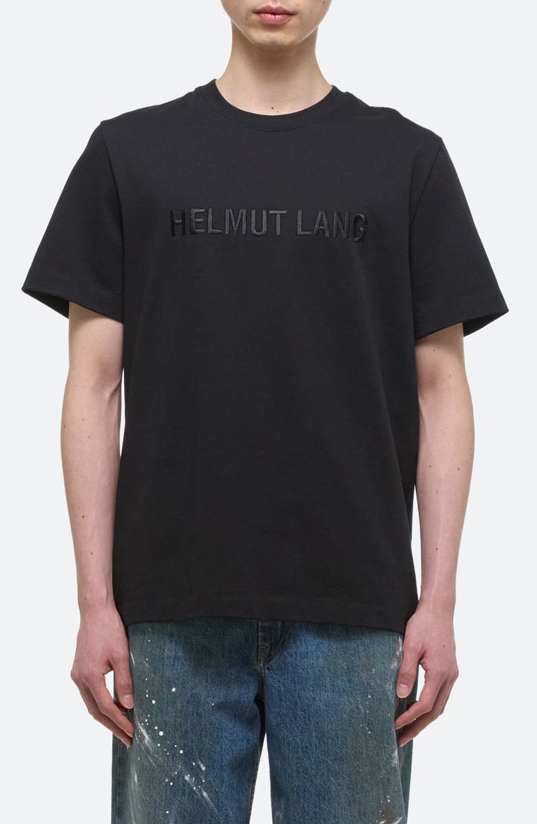 Helmut Lang Tonal Embroidered Logo T-Shirt, Main, color,