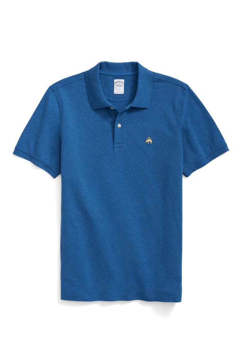 Cotton Piqué Polo, Main, color, BRIGHT BLUE