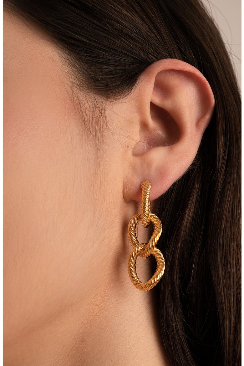 Willemstad Earrings, Alternate, color, Gold