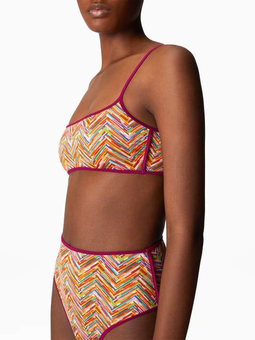 Missoni Reversible Bikini With Print And High Bottom In Multicoloured