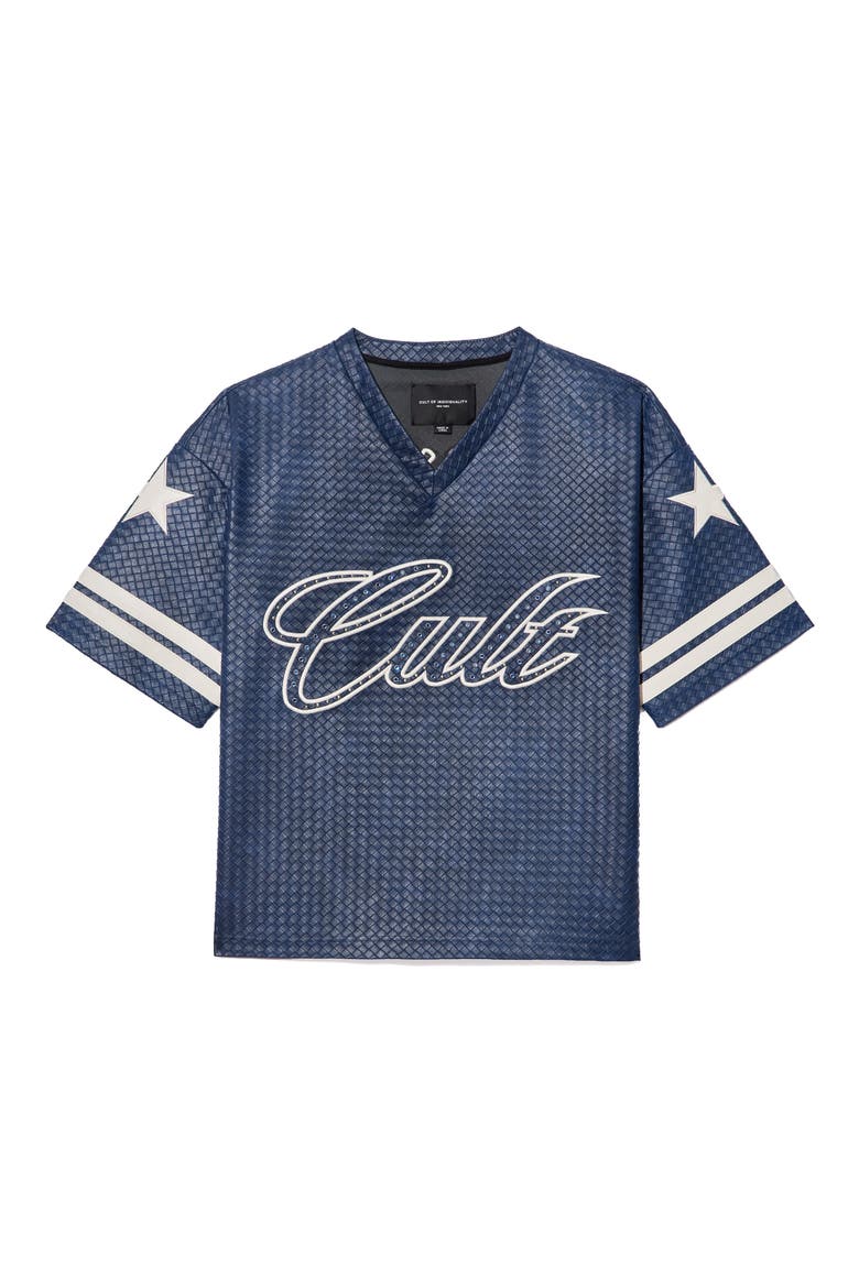 Boxy Fit Football Jersey, Main, color, NAVY