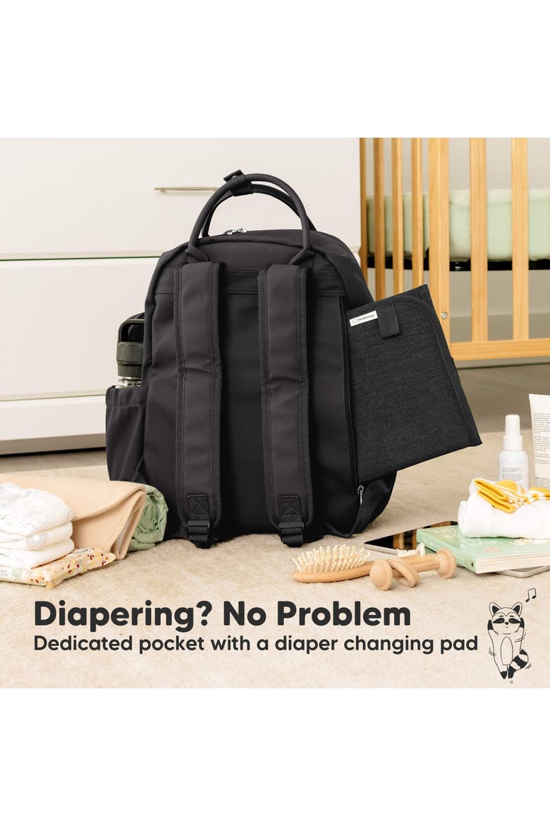 Play Diaper Bag, Alternate, color, Trendy Black