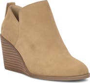 Lucky Brand Zinlay Leather Wedge Bootie