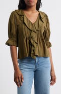 Madewell Ruffled Puff-Sleeve Top