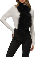 GORSKI Genuine Shearling Knit Pull-Through Scarf
