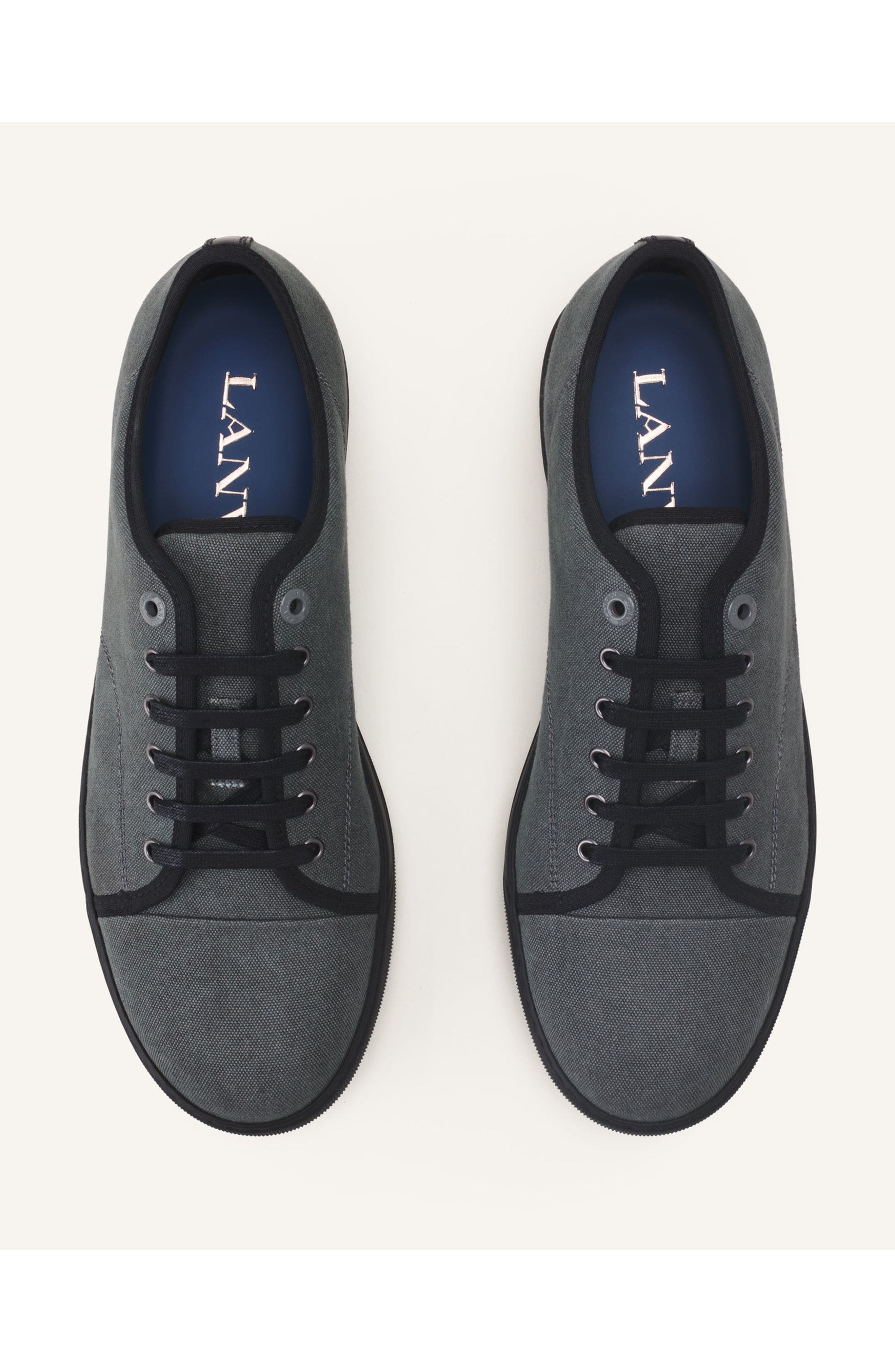 Lanvin Dbb1 Canvas Sneakers, Alternate, color, Black/Anthracite