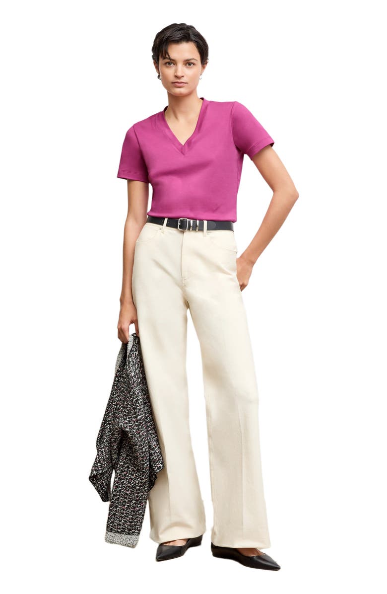 M.M.LaFleur Lee V-Neck T-Shirt - Organic Pima Cotton, Main, color, 