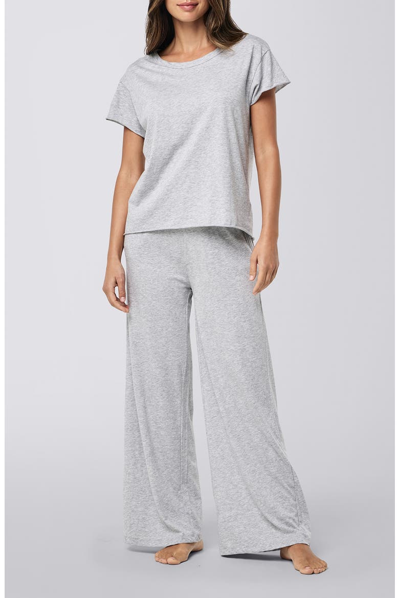Jada Organic Cotton Pajama Top, Alternate, color, GREY