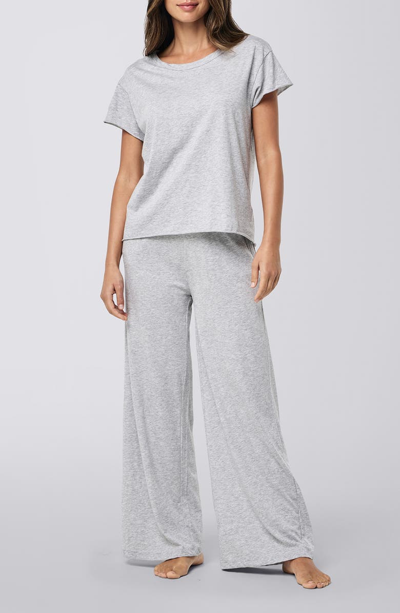 Papinelle Jada Organic Cotton Pajama Top, Alternate, color, Grey