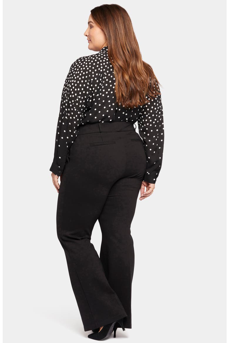 Sculpt-Her™ Pull-On Flare Ponte Pants, Alternate, color, BLACK