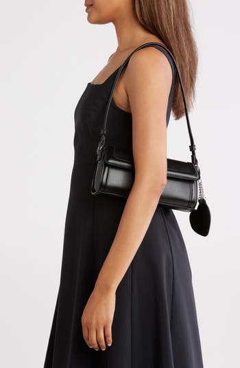 Faux Leather Baguette Bag