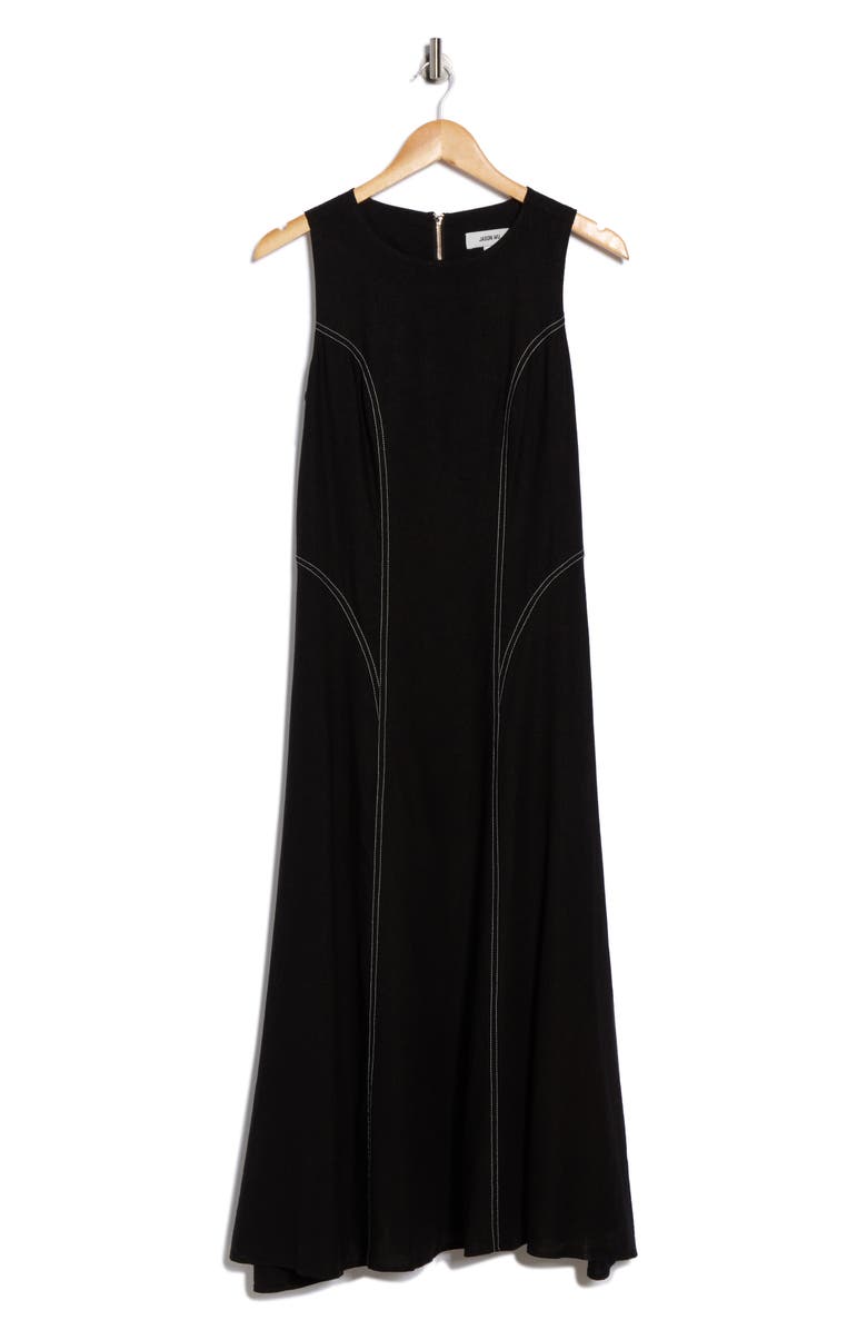 Sleeveless Linen Blend Midi Dress
