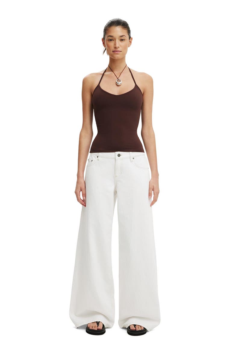 Women's Hold Me Tie Halter, Alternate, color, Dark Oak