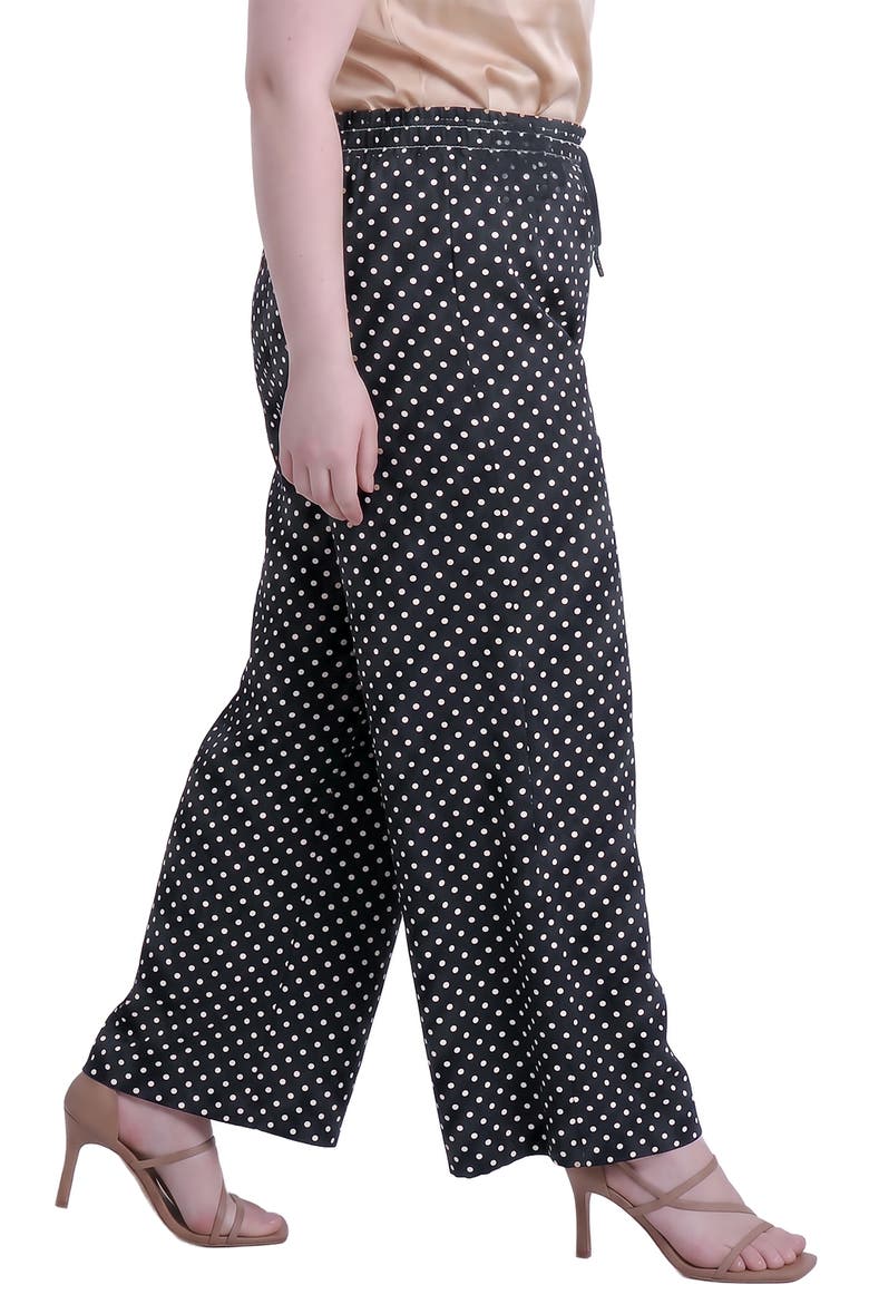 Drawstring Wide Leg Pants, Alternate, color, POLKA DOTS