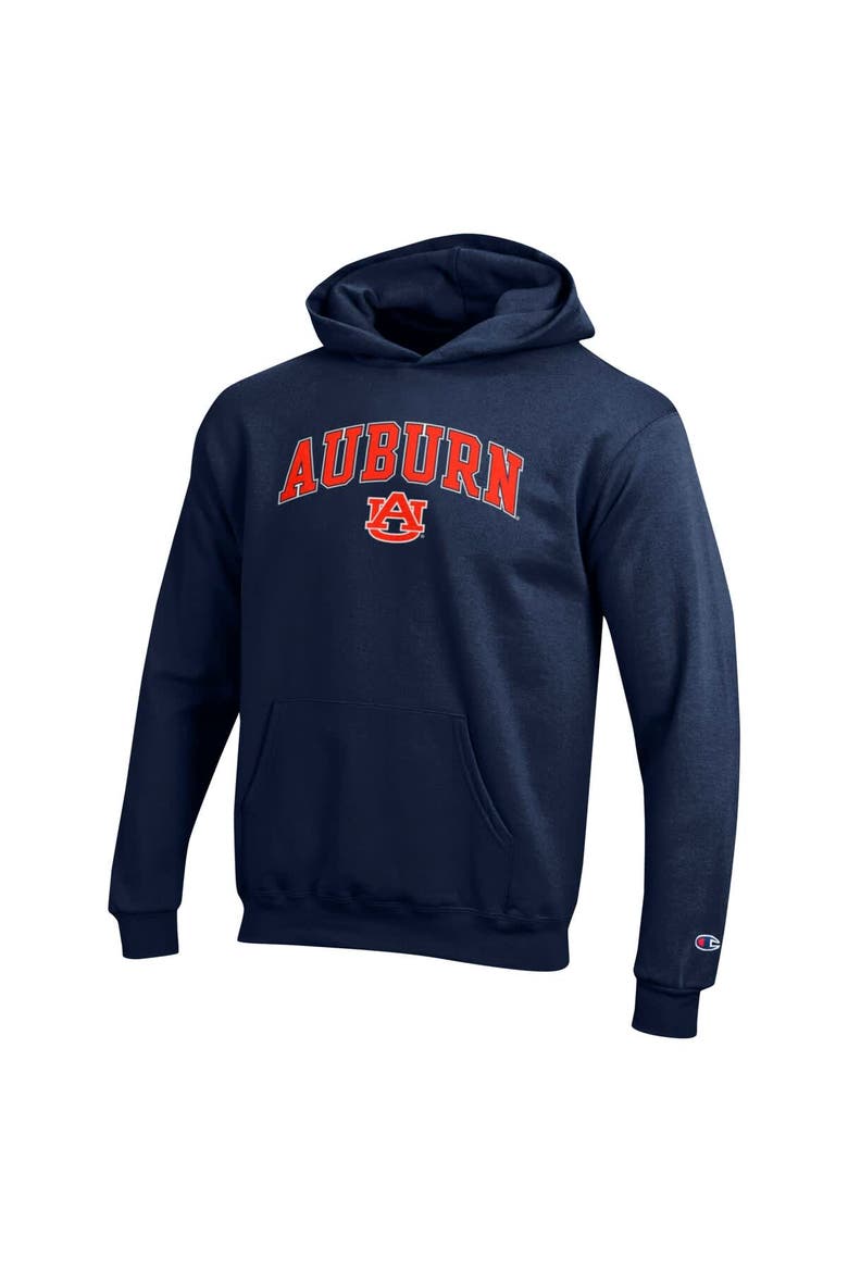 Youth Champion Navy Auburn Tigers Campus Pullover Hoodie, Alternate, color, Navy