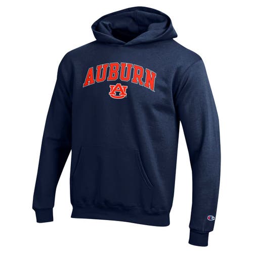 CHAMPION YOUTH CHAMPION NAVY AUBURN TIGERS CAMPUS PULLOVER HOODIE