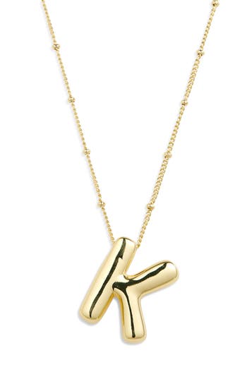 Leith 3d Initial Pendant Necklace