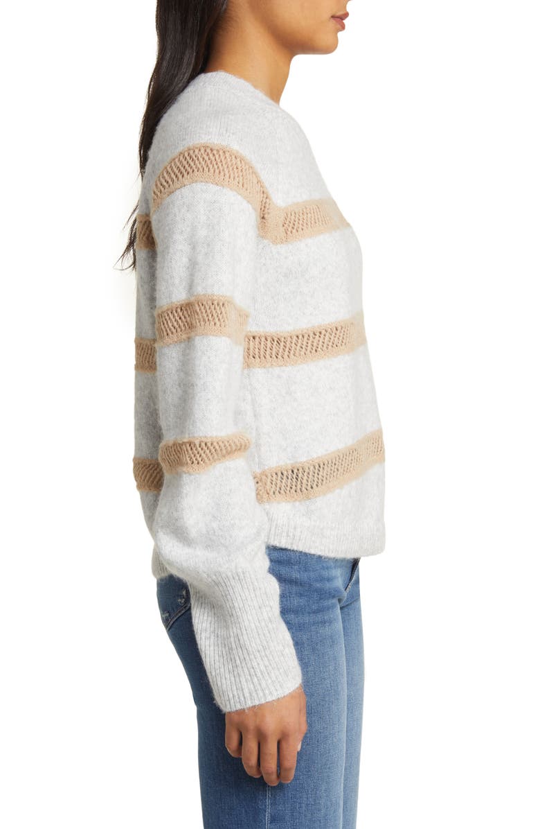 Wit & Wisdom Stripe V-Neck Sweater, Alternate, color, 