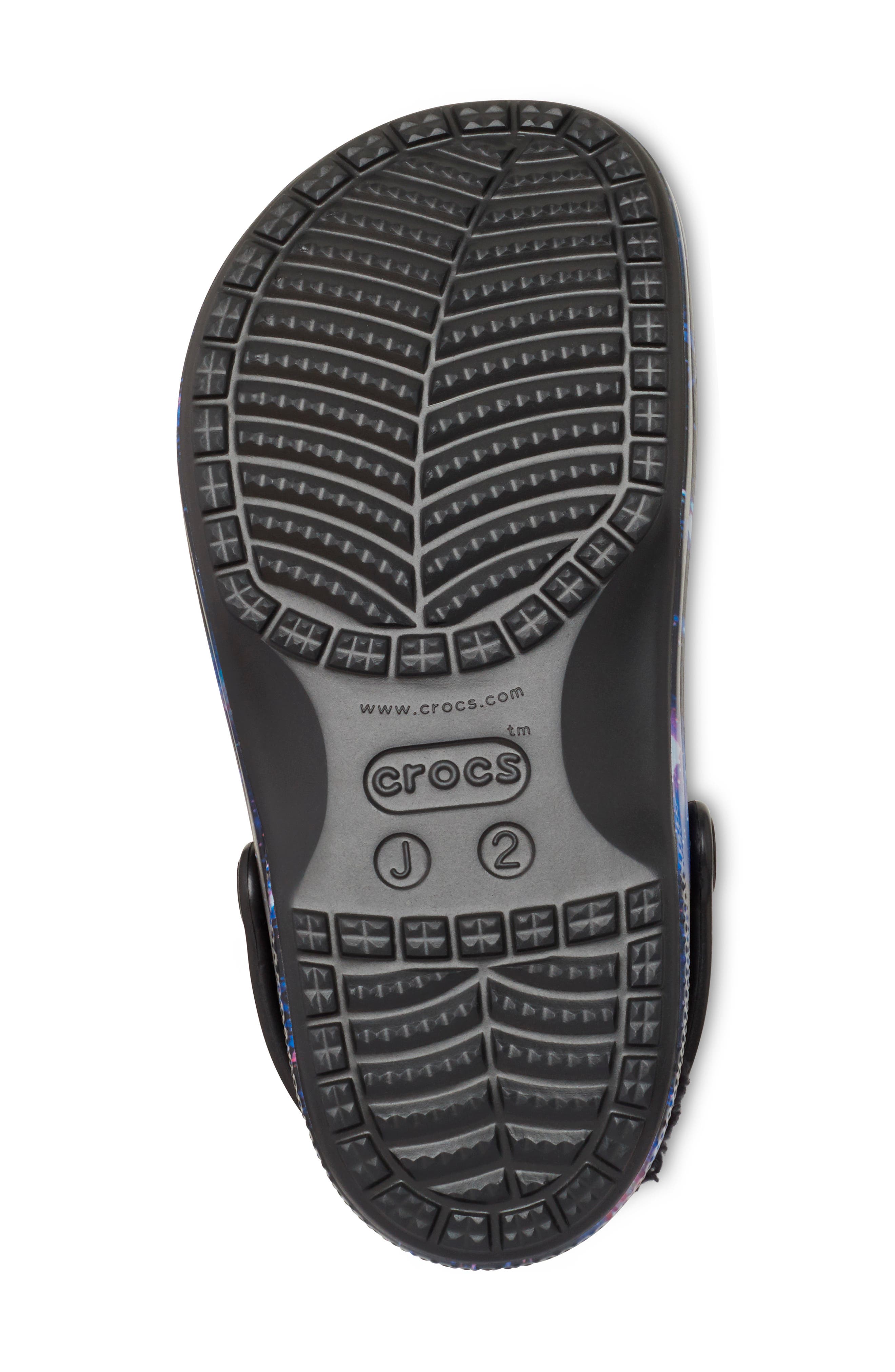 CROCS Baya Faux Shearling Lined Printed Clog, Alternate, color, 