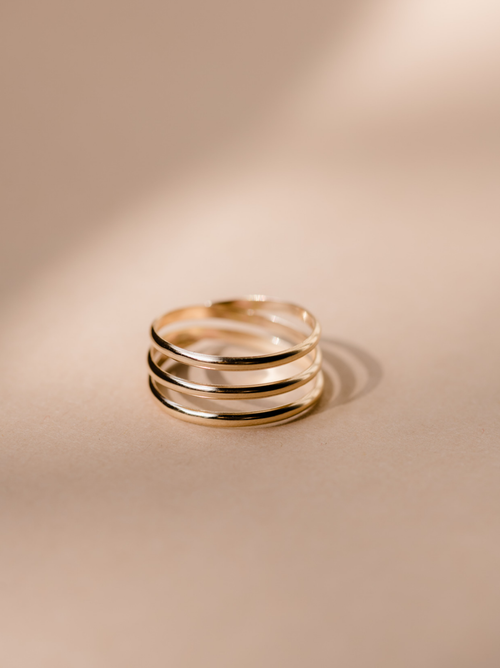 Able Contour Ring In Goldilled