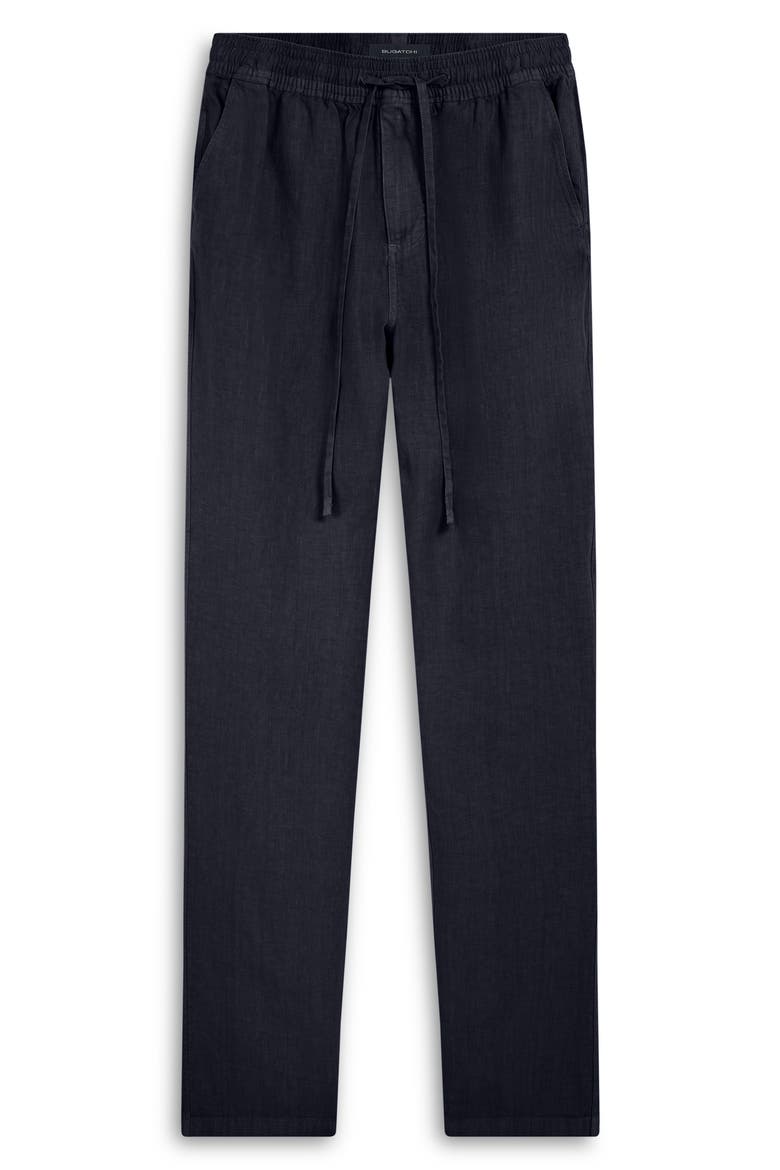 Linen Drawstring Pants, Main, color, NAVY