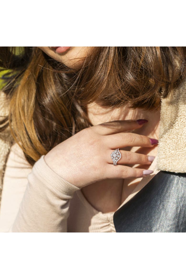 1/5 CTW Diamond Bridal Ring Set, Alternate, color, Sterling Silver