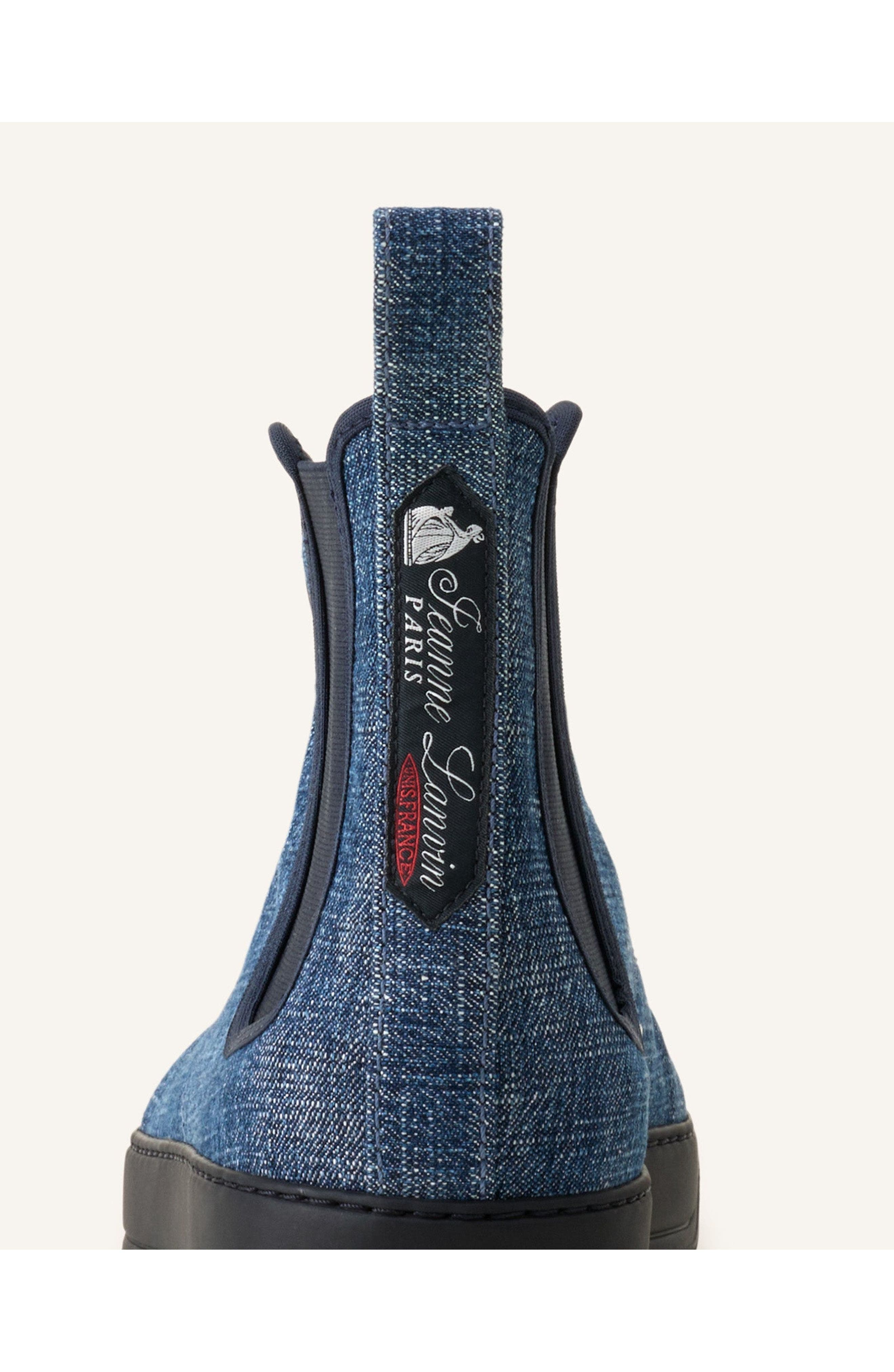 Lanvin Dbb1 High Top Denim Sneakers, Alternate, color, Blue Denim