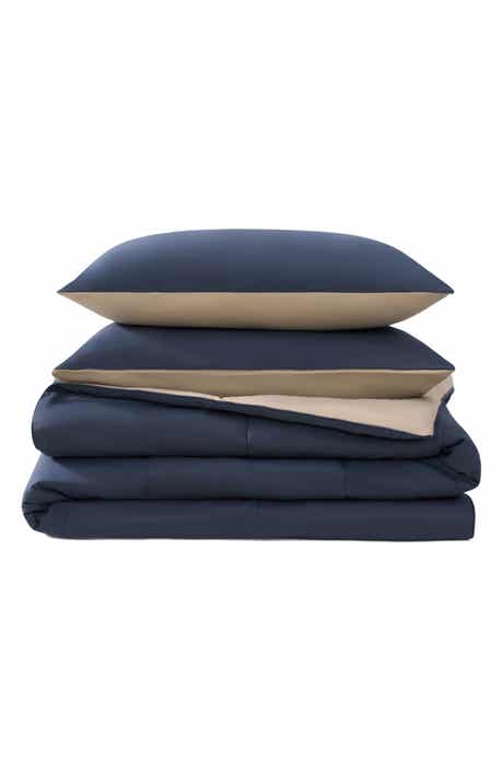 Lucky Brand Reversible Box Stitch Comforter & Sham Set