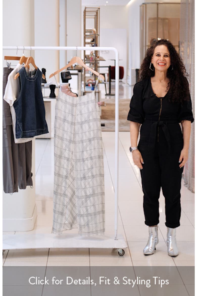 Fenced Plaid Sheer Panel Dress video