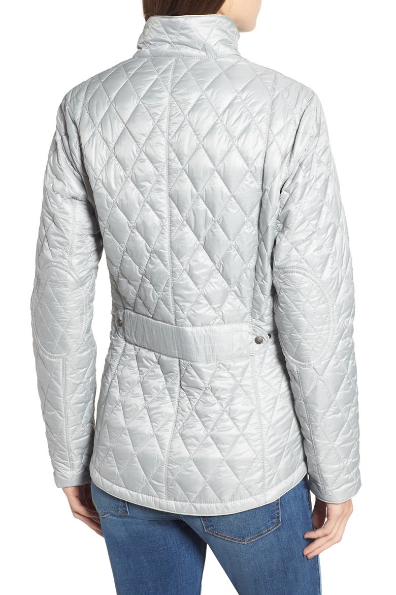 x Liberty Victoria Quilted Jacket (Nordstrom Exclusive), Alternate, color, ICE WHITE/ FUCHSIA