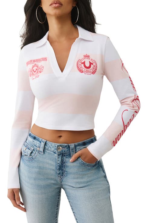 Logo Embroidered Long Sleeve Baby Polo