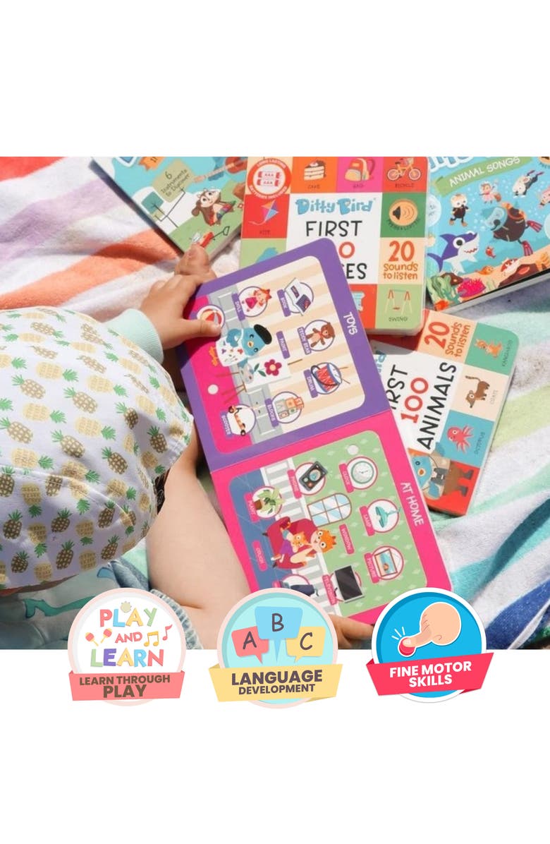Ditty Bird Kids' First 100 Words Interactive Sound Book, Alternate, color, Blue Multi