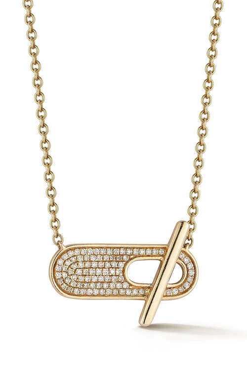 Dana Rebecca Designs Sylvie Rose Pavé Pendant Toggle Necklace in Yellow Gold 