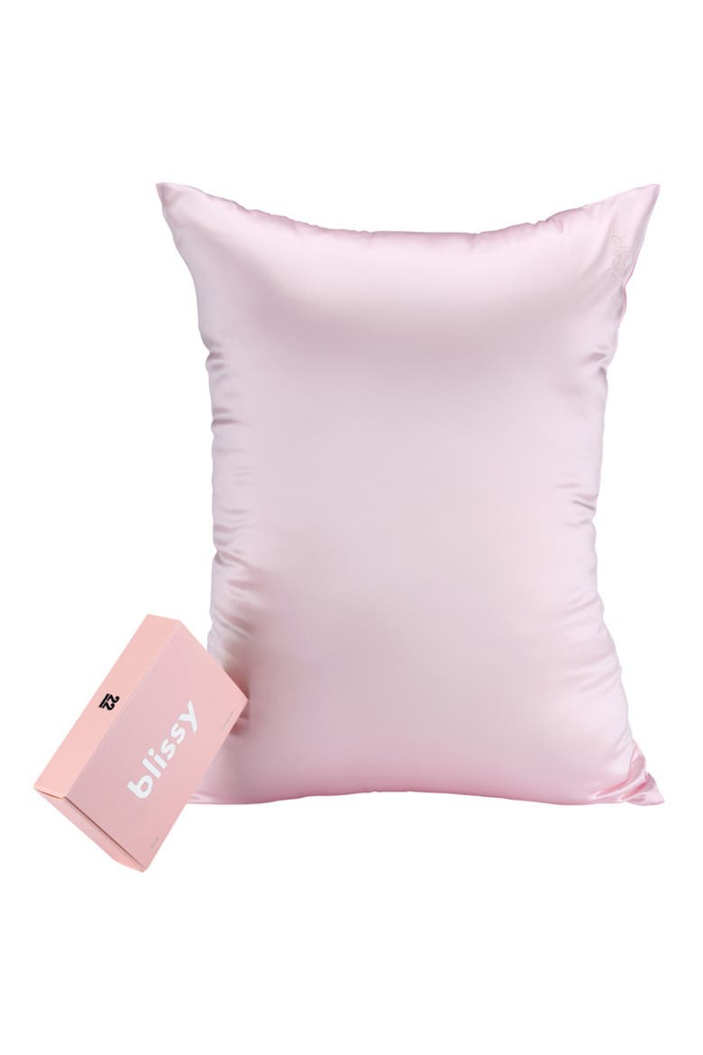 Mulberry Silk Pillowcase, Main, color, BLUSH