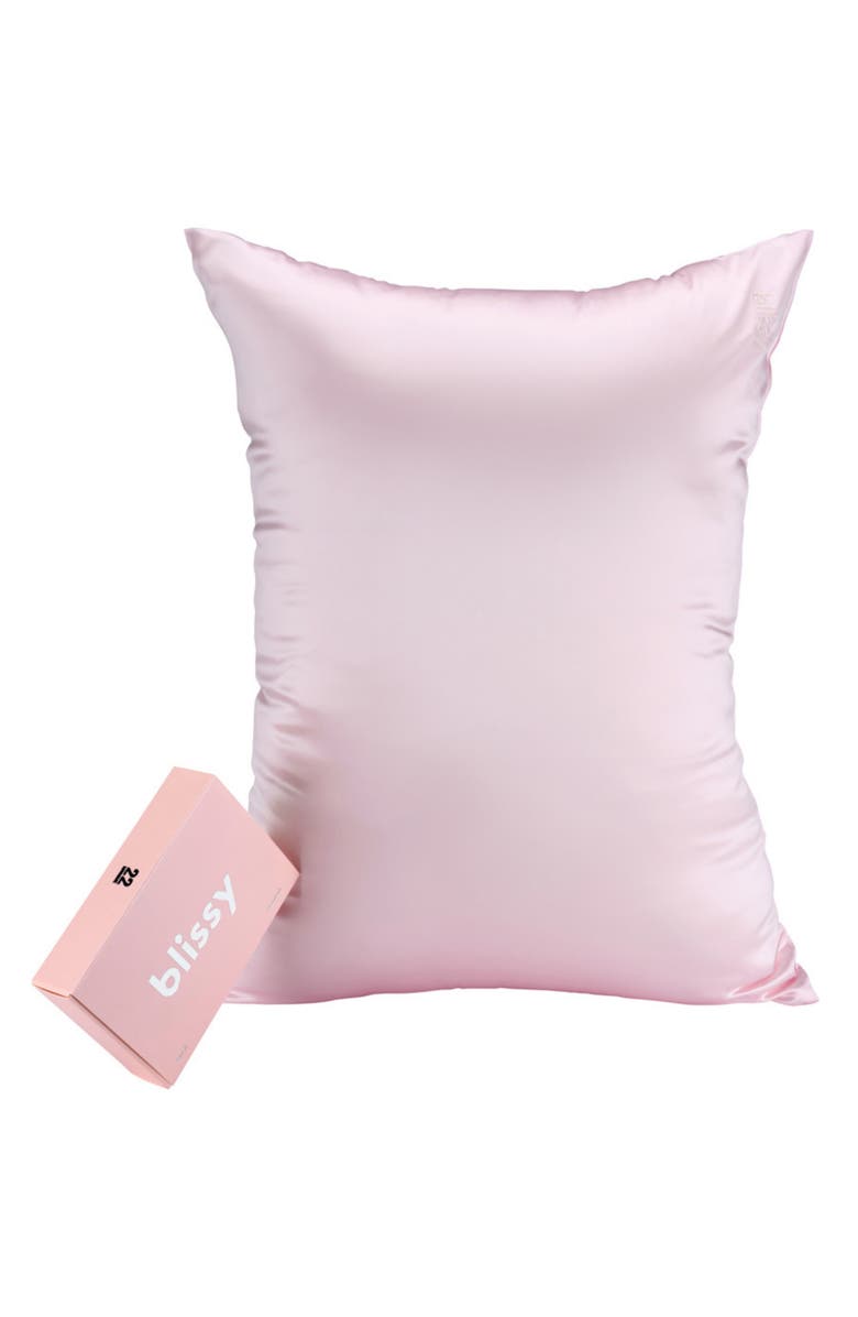 BLISSY Mulberry Silk Pillowcase, Main, color, Blush