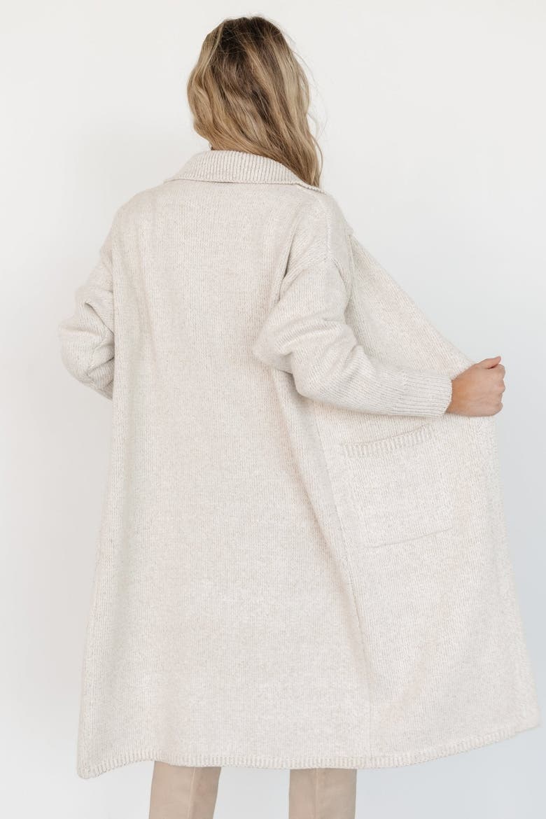 Ontario Long Button Cardigan, Alternate, color, Oatmeal
