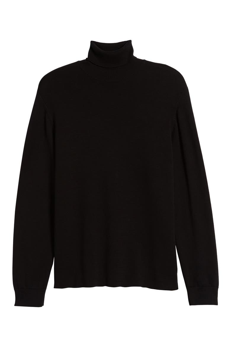 Regular Fit Turtleneck Sweater, Alternate, color, BLACK